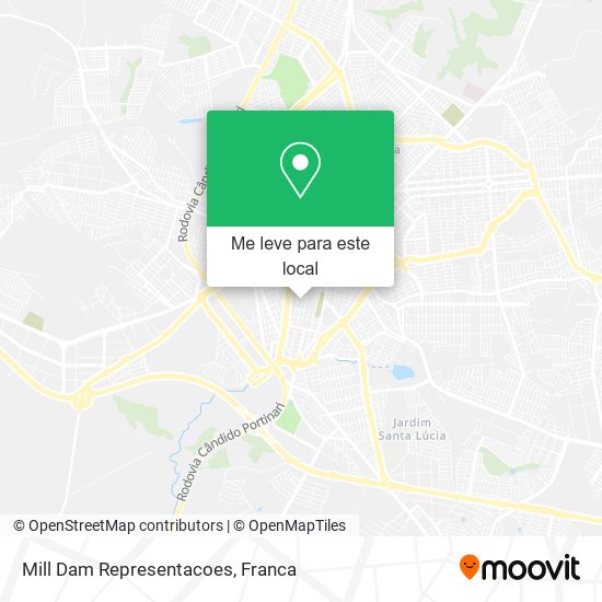 Mill Dam Representacoes mapa