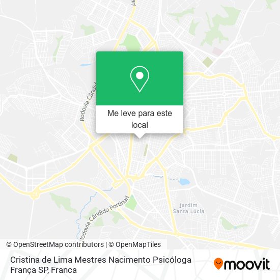 Cristina de Lima Mestres Nacimento Psicóloga França SP mapa