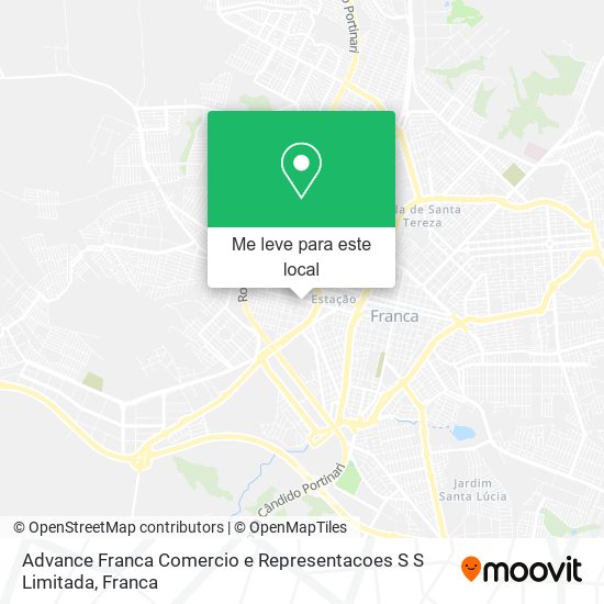 Advance Franca Comercio e Representacoes S S Limitada mapa