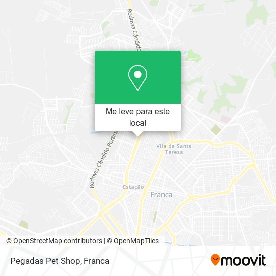 Pegadas Pet Shop mapa