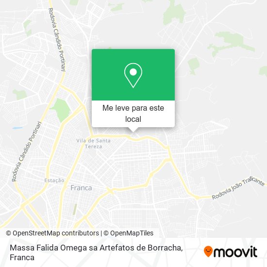 Massa Falida Omega sa Artefatos de Borracha mapa