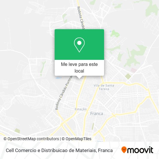 Cell Comercio e Distribuicao de Materiais mapa