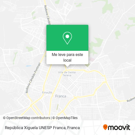 República Xiguela UNESP Franca mapa