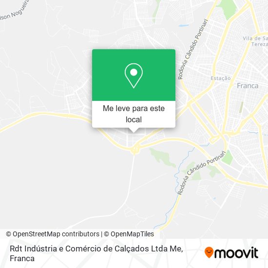 Rdt Indústria e Comércio de Calçados Ltda Me mapa