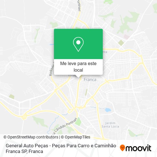 General Auto Peças - Peças Para Carro e Caminhão Franca SP mapa