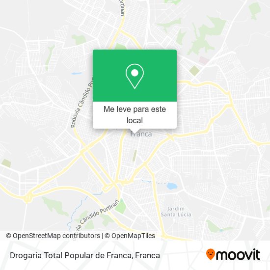 Drogaria Total Popular de Franca mapa