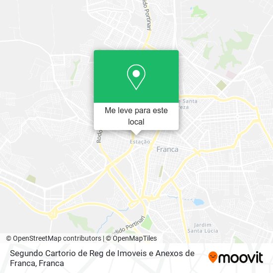 Segundo Cartorio de Reg de Imoveis e Anexos de Franca mapa