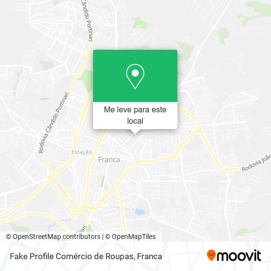 Fake Profile Comércio de Roupas mapa