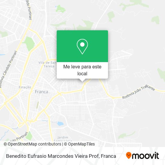 Benedito Eufrasio Marcondes Vieira Prof mapa