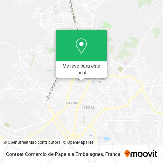 Contset Comercio de Papeis e Embalagnes mapa