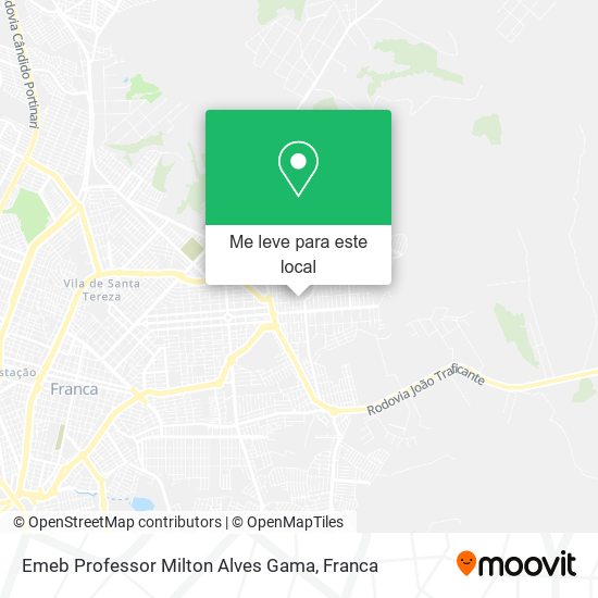 Emeb Professor Milton Alves Gama mapa