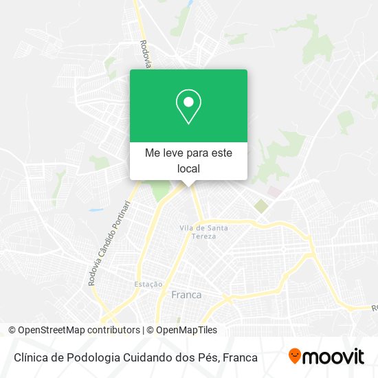 Clínica de Podologia Cuidando dos Pés mapa