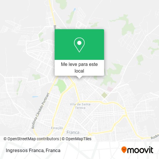 Ingressos Franca mapa