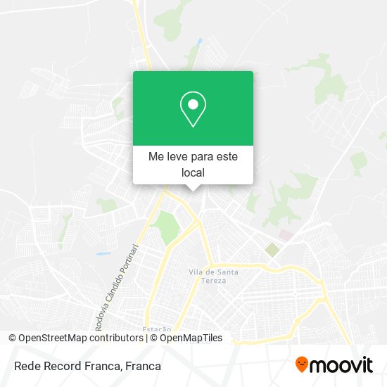 Rede Record Franca mapa