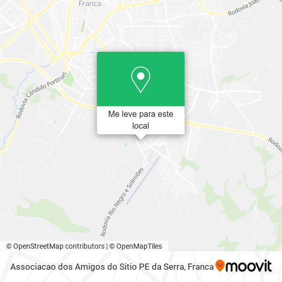 Associacao dos Amigos do Sitio PE da Serra mapa