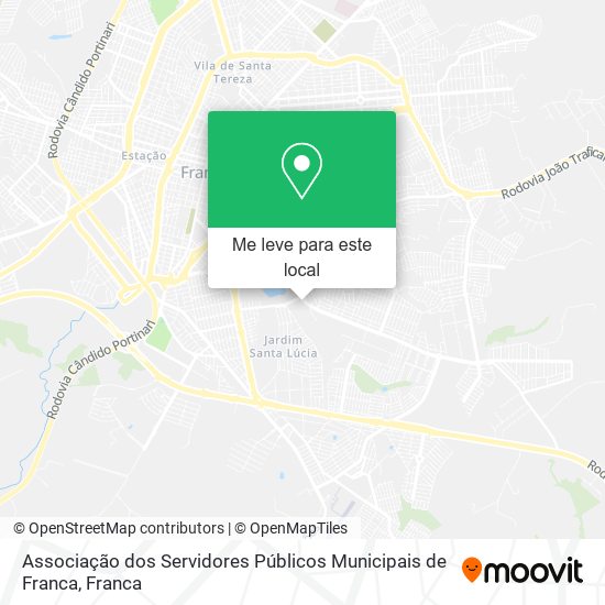 Associação dos Servidores Públicos Municipais de Franca mapa