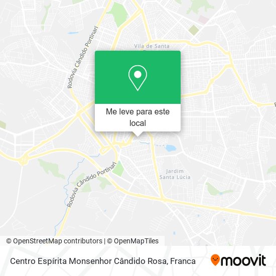 Centro Espírita Monsenhor Cândido Rosa mapa