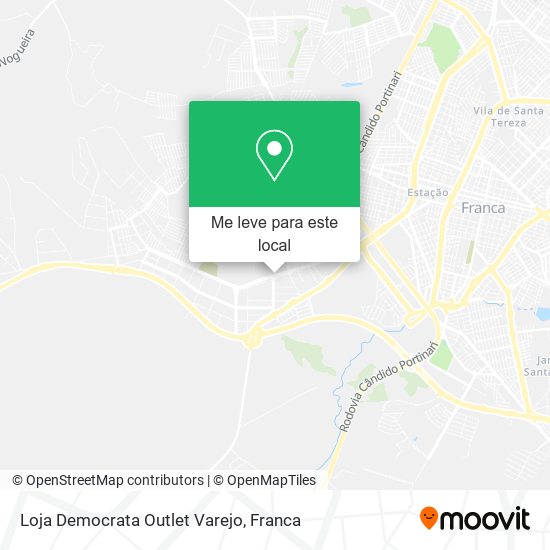 Loja Democrata Outlet Varejo mapa