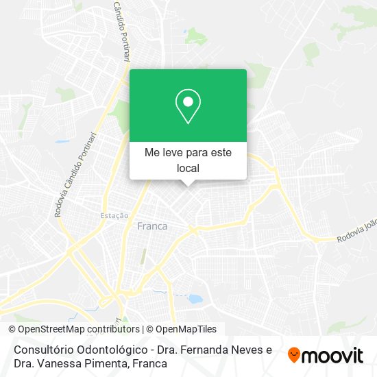 Consultório Odontológico - Dra. Fernanda Neves e Dra. Vanessa Pimenta mapa