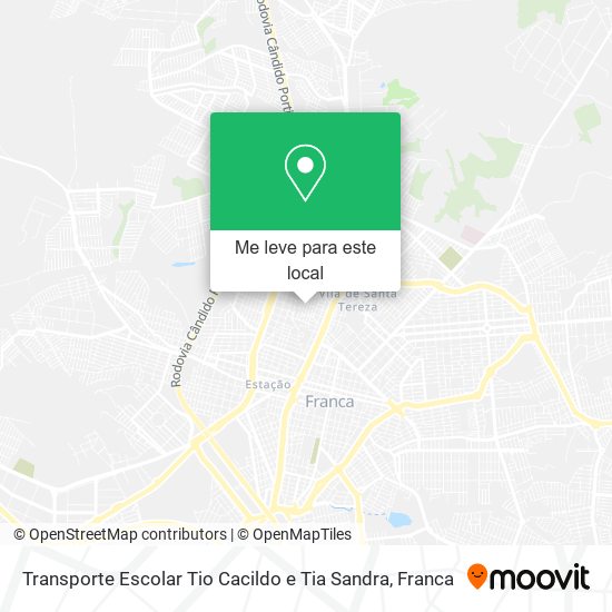 Transporte Escolar Tio Cacildo e Tia Sandra mapa
