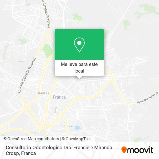 Consultório Odontológico Dra. Franciele Miranda Crosp mapa