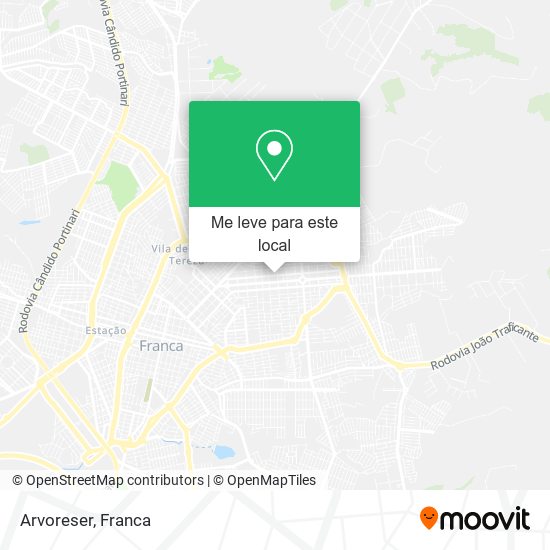 Arvoreser mapa