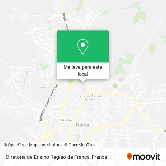 Diretoria de Ensino Regiao de Franca mapa