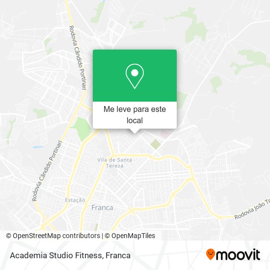 Academia Studio Fitness mapa