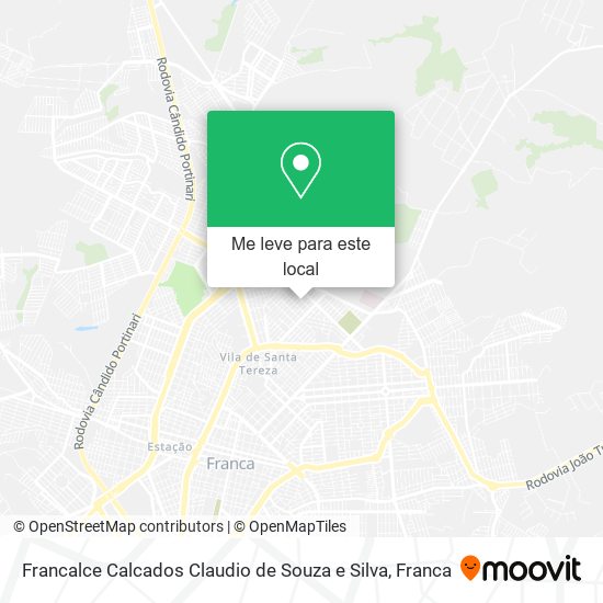 Francalce Calcados Claudio de Souza e Silva mapa
