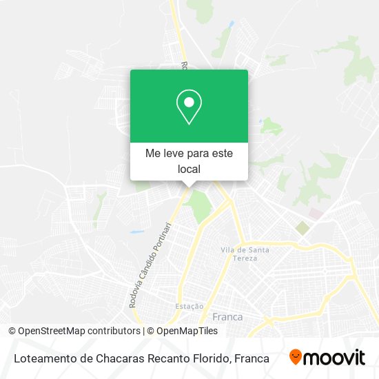 Loteamento de Chacaras Recanto Florido mapa