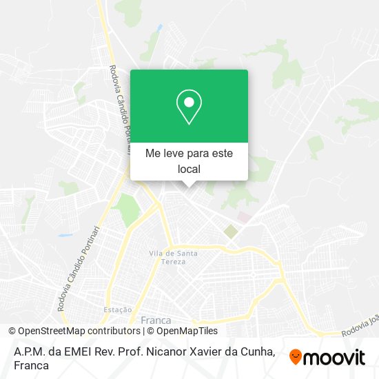 A.P.M. da EMEI Rev. Prof. Nicanor Xavier da Cunha mapa