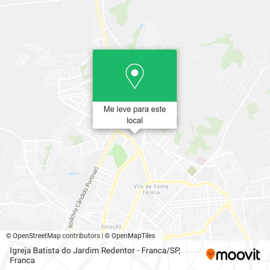 Igreja Batista do Jardim Redentor - Franca / SP mapa