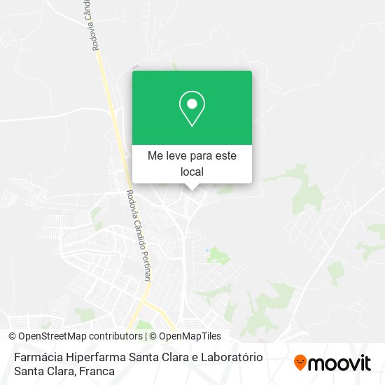 Farmácia Hiperfarma Santa Clara e Laboratório Santa Clara mapa