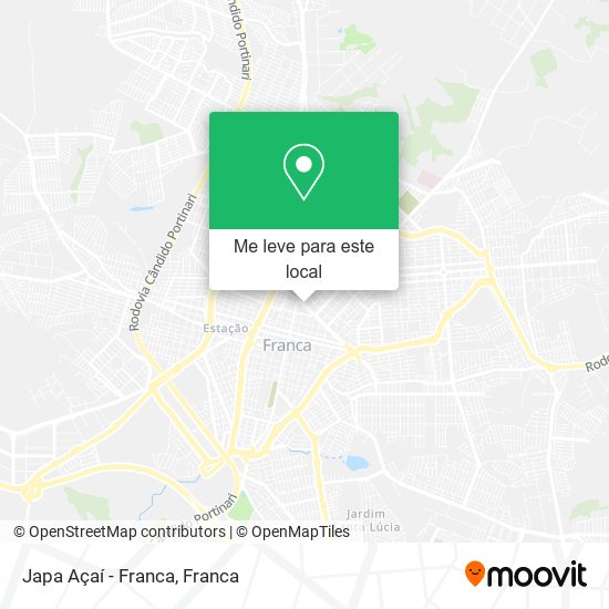 Japa Açaí - Franca mapa