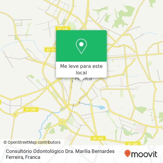 Consultório Odontológico Dra. Marilia Bernardes Ferreira mapa