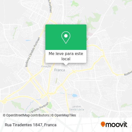 Rua Tiradentes 1847 mapa