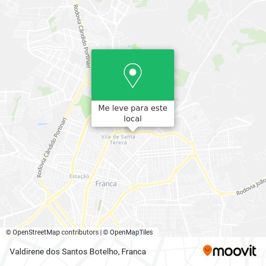 Valdirene dos Santos Botelho mapa
