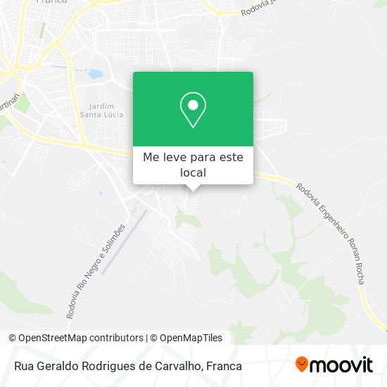 Rua Geraldo Rodrigues de Carvalho mapa