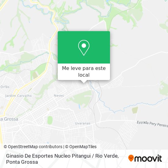 Ginasio De Esportes Nucleo Pitangui / Rio Verde mapa