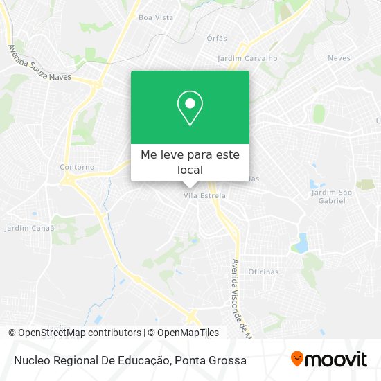 Nucleo Regional De Educação mapa