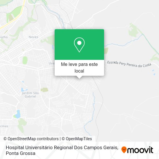 Hospital Universitário Regional Dos Campos Gerais mapa