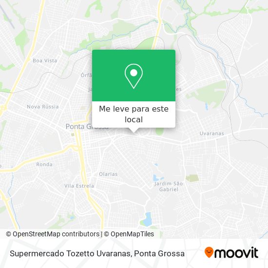 Supermercado Tozetto Uvaranas mapa