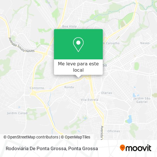 Rodoviária De Ponta Grossa mapa