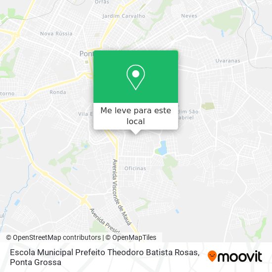 Escola Municipal Prefeito Theodoro Batista Rosas mapa