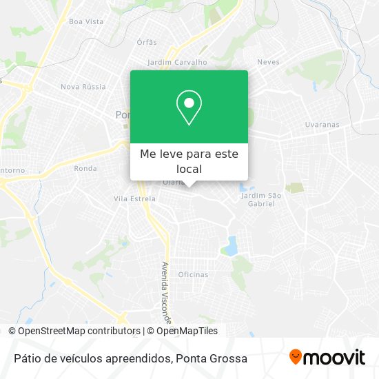 Pátio de veículos apreendidos mapa