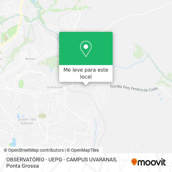OBSERVATÓRIO - UEPG - CAMPUS UVARANAS mapa