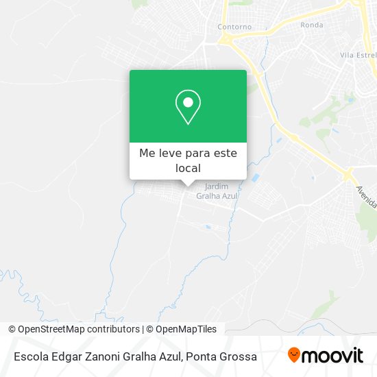 Escola Edgar Zanoni Gralha Azul mapa