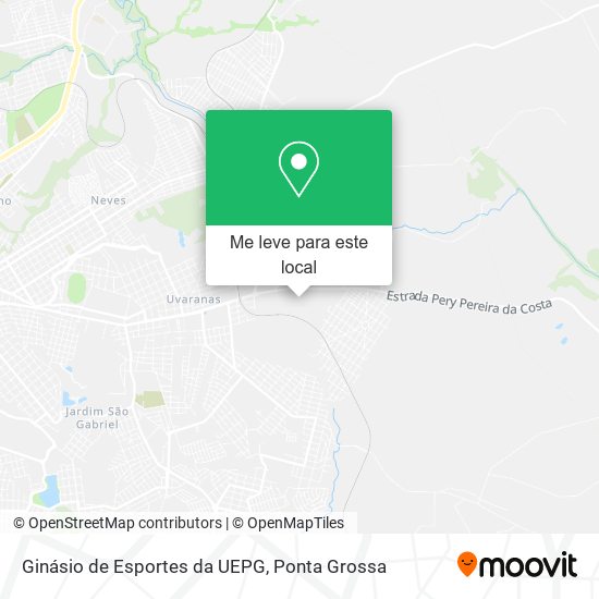 Ginásio de Esportes da UEPG mapa