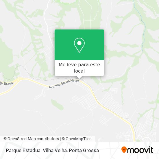Parque Estadual Vilha Velha mapa