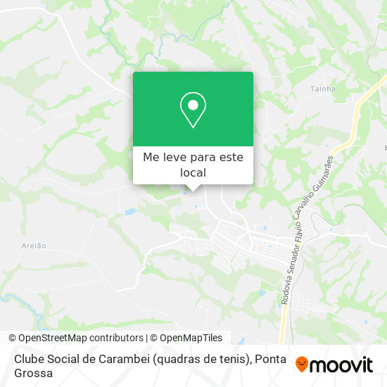 Clube Social de Carambei (quadras de tenis) mapa